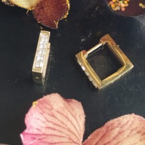 Дамски обеци от стомана с кристали